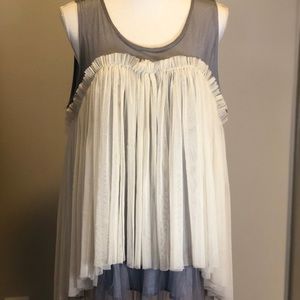 Sassy Bling Tulle High-Low Tank